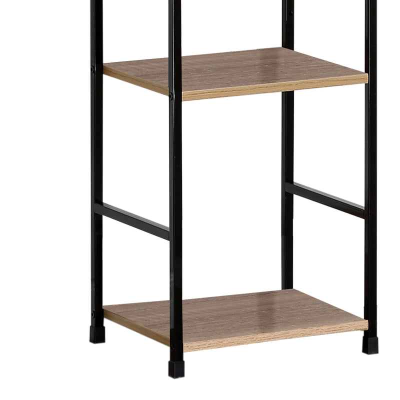 Bookcase Azuel pakoworld oak-black steel 29x23.5x144cm