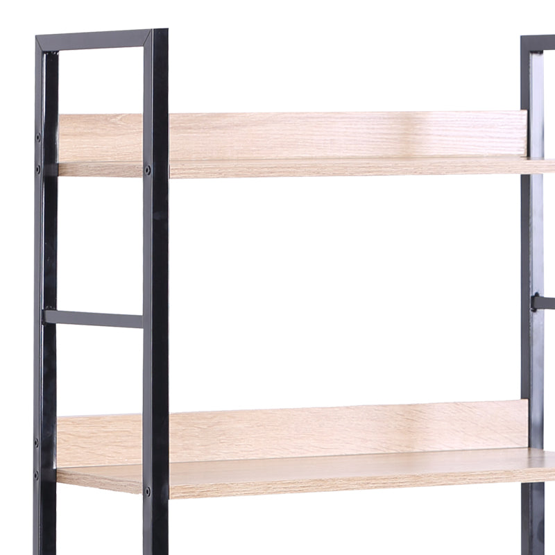 Bookcase Elbo pakoworld natural-black steel 60x28x160cm