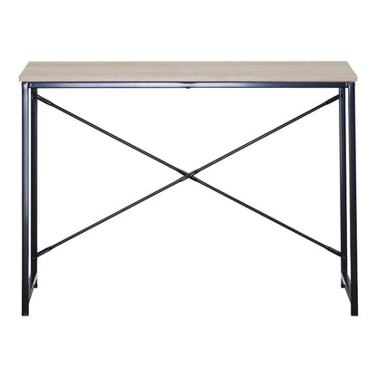 Working desk Bailon in oak color with black metal 100x40x70cm