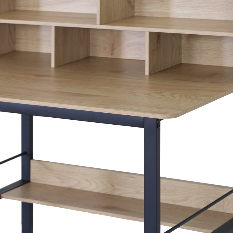 Work desk Biuro oak- black metal 120x60x103cm