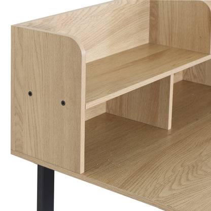 Work desk Biuro oak- black metal 120x60x103cm