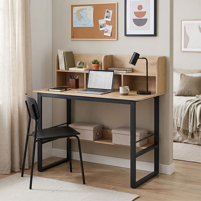 Work desk Biuro oak- black metal 120x60x103cm