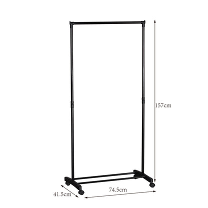 Floor hanger Wizak black metal 74.5x41,5x157cm