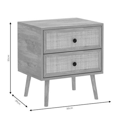 Nightstand Oslo pakoworld sonoma 50x39x55cm