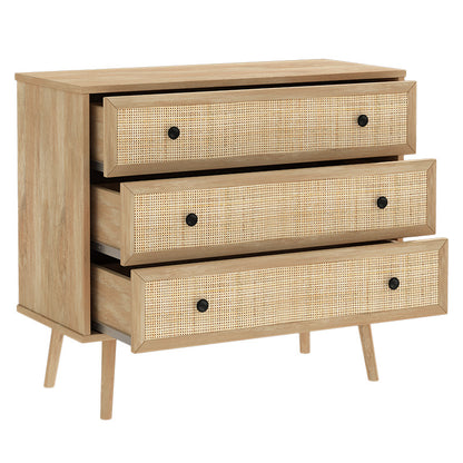 Chest of 3 drawers Oslo pakoworld  sonoma 90x39x79cm