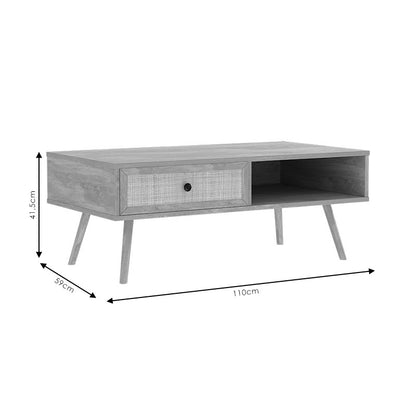 Coffee table Oslo pakoworld color sonoma 110x59x41,5cm