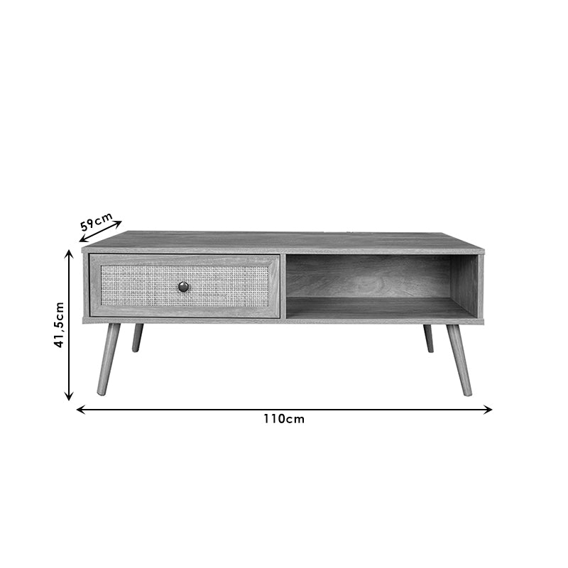 Coffee table Oslo pakoworld color sonoma 110x59x41,5cm