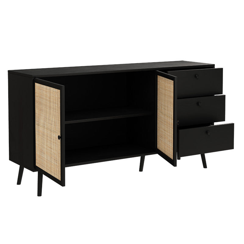 Buffet Oslo pakoworld blacknatural 150x39x79cm