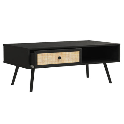 Coffee table Oslo pakoworld color black-natural 110x59x41,5cm