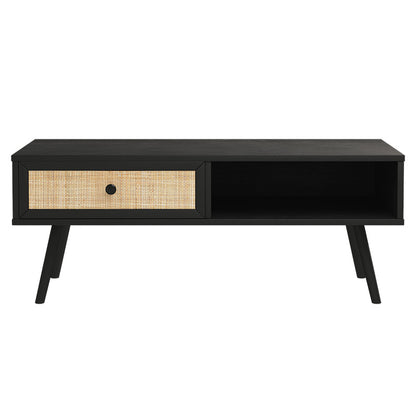 Coffee table Oslo pakoworld color black-natural 110x59x41,5cm