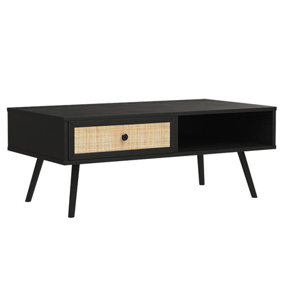 Coffee table Oslo pakoworld color black-natural 110x59x41,5cm