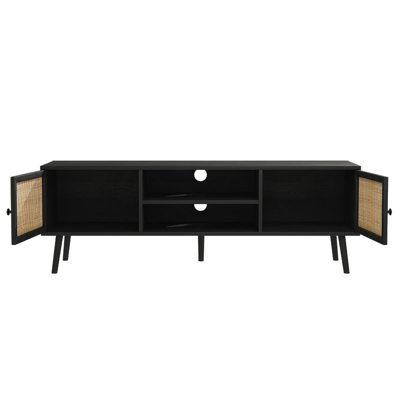 Oslo pakoworld TV cabinet color black-natural 150x39x49cm