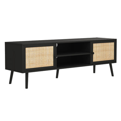 Oslo pakoworld TV cabinet color black-natural 150x39x49cm