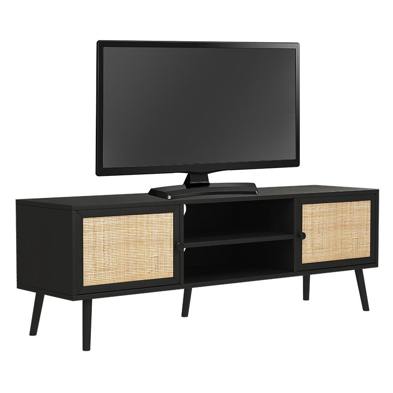 Oslo pakoworld TV cabinet color black-natural 150x39x49cm