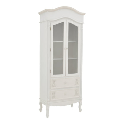 Showcase Pazlen Inart antique white color mdf 74.5x39x190cm