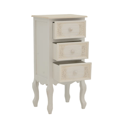 Pazlen Inart chest of drawers antique white color mdf 40x34.5x82cm