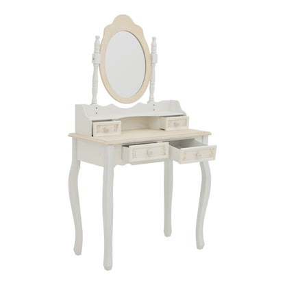 Pazlen Inart bedroom toilet antique white color mdf 75x40x140.5cm