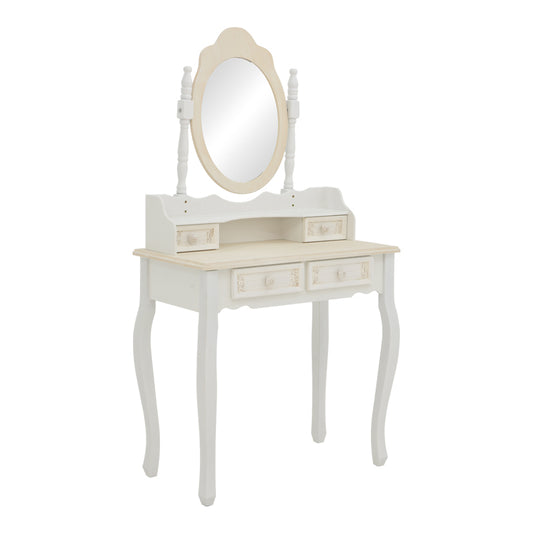 Pazlen Inart bedroom toilet antique white color mdf 75x40x140.5cm