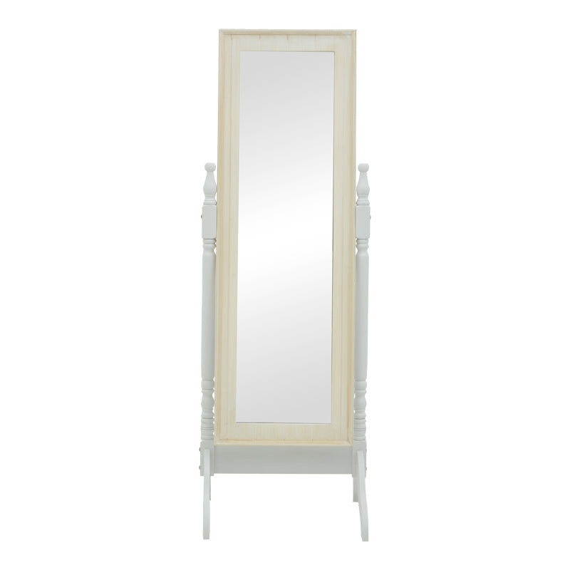 Malone Inart mirror antique white color mdf 55x50x160cm