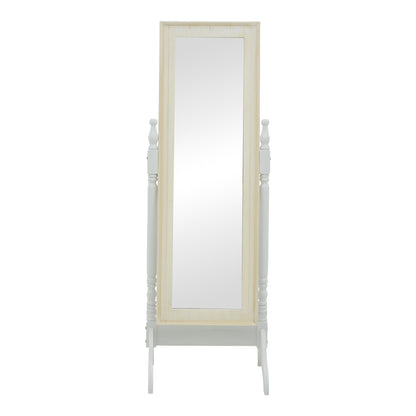 Malone Inart mirror antique white color mdf 55x50x160cm