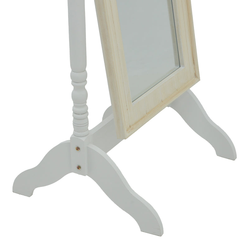 Malone Inart mirror antique white color mdf 55x50x160cm
