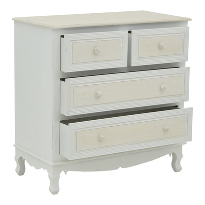 Chest of drawers Joliene Inart natural-antique white color mdf80x40x80cm