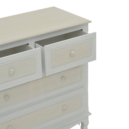 Chest of drawers Joliene Inart natural-antique white color mdf80x40x80cm