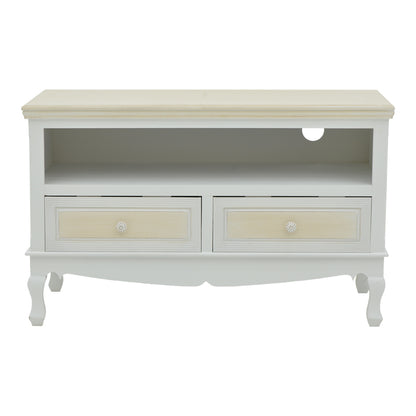 TV cabinet Joliene Inart natural-antique white color mdf 100x42x61cm