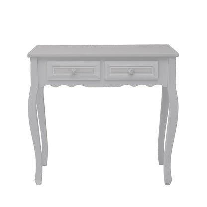 Console Joliene Inart natural-antique white color mdf 80x40x75cm