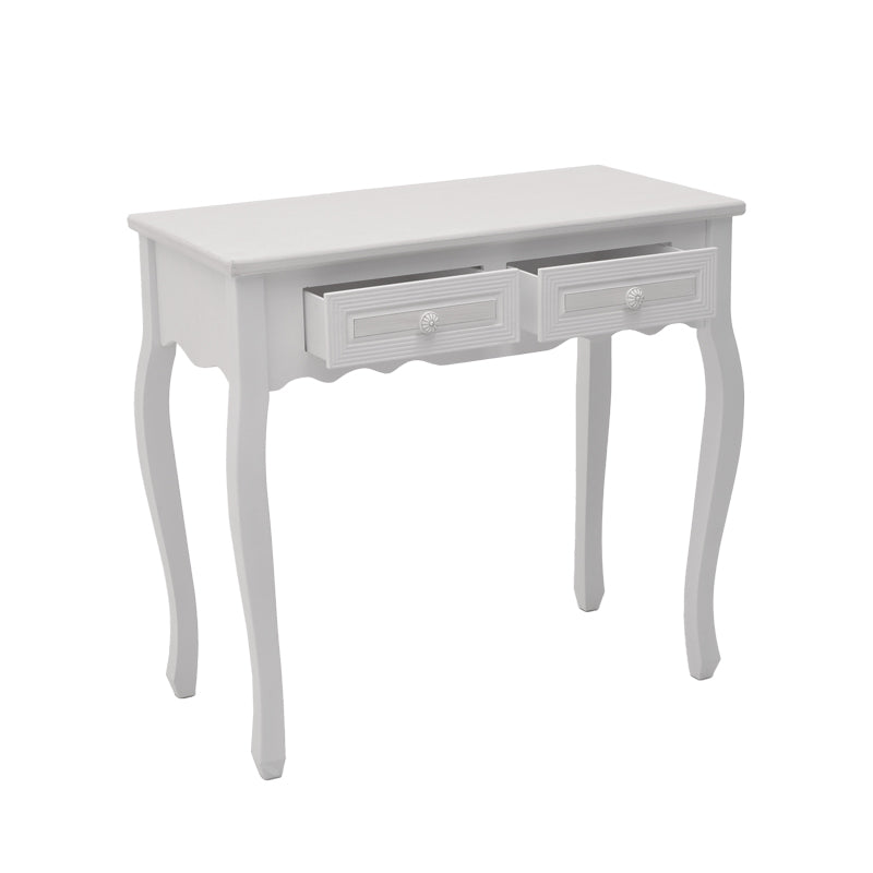 Console Joliene Inart natural-antique white color mdf 80x40x75cm