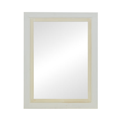 Mirror Joliene Inart  natural-antique white color mdf 60x80x2.1cm