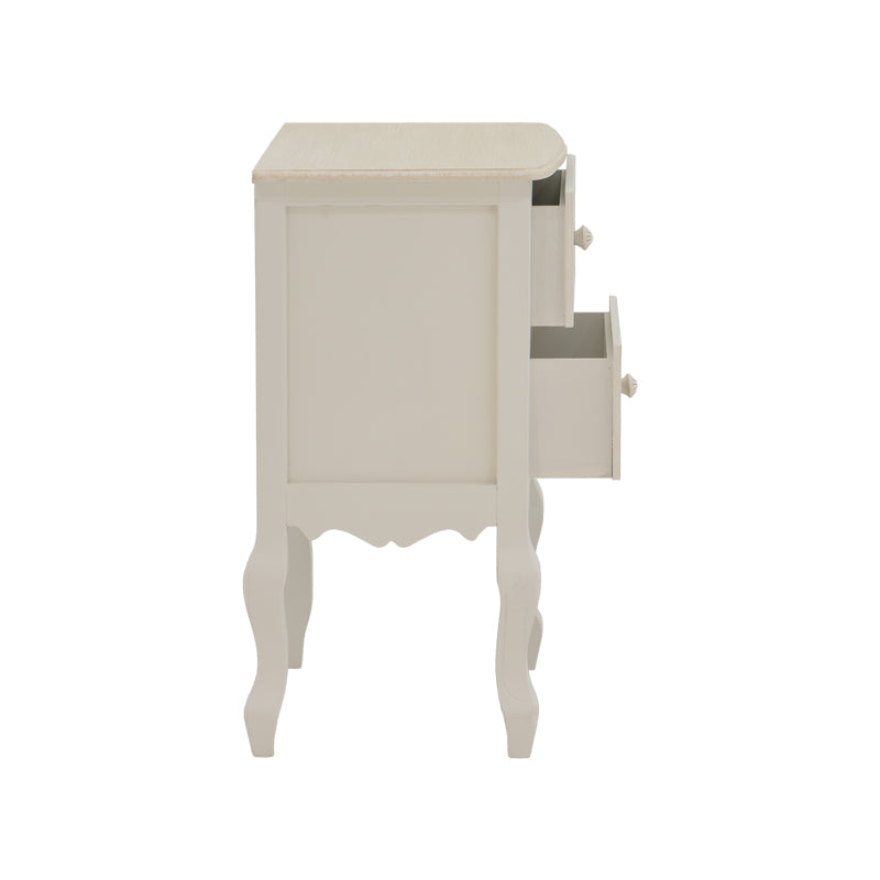 Chest of drawers Joliene Inart natural-antique white color mdf 40x34.5x64.5cm