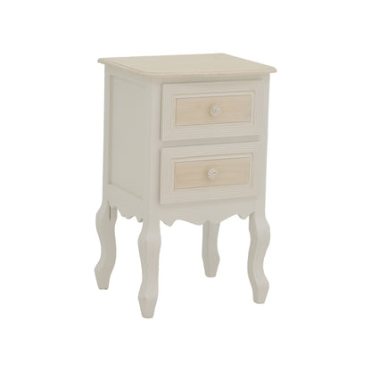 Chest of drawers Joliene Inart natural-antique white color mdf 40x34.5x64.5cm