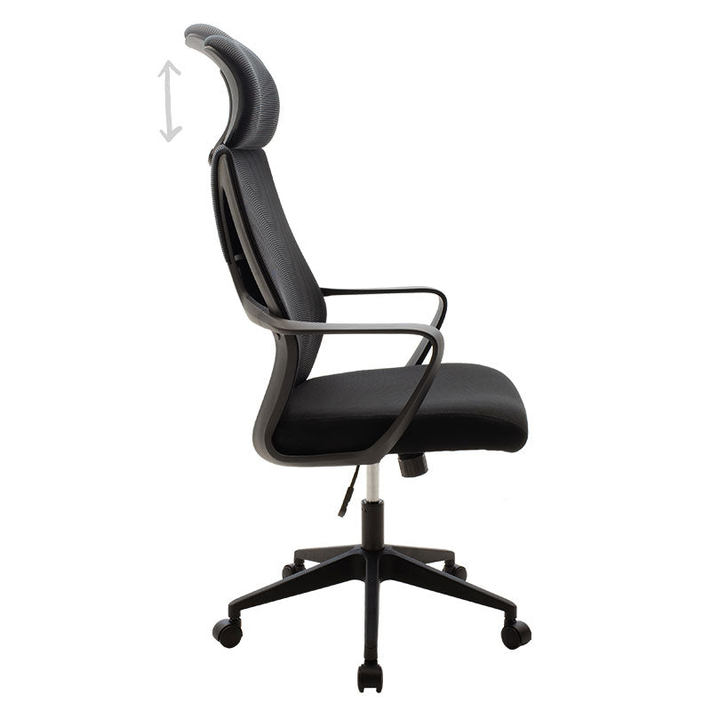 Manager office chair Dolphin pakoworld with fabric mesh in black colour