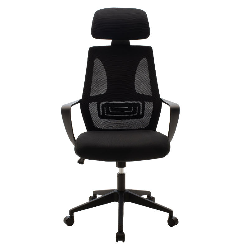 Manager office chair Dolphin pakoworld with fabric mesh in black colour