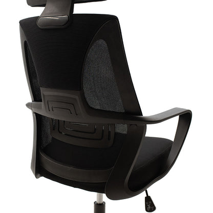 Manager office chair Dolphin pakoworld with fabric mesh in black colour