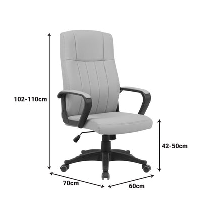 Roby pu cappuccino manager's office chair 60x70x102-110cm