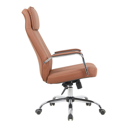 Morales pu brown manager's office chair 60x70x118-124cm