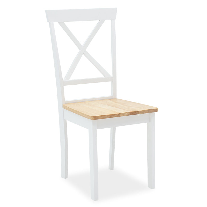 Chair Lars pakoworld wood-MDF white - natural