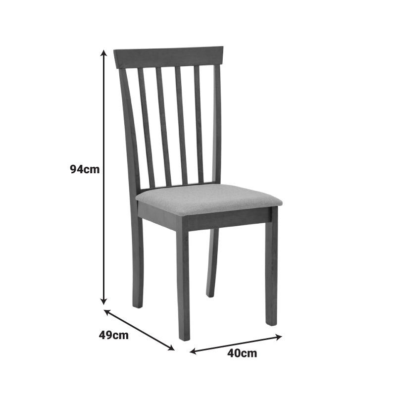 Houston chair pakoworld rubberwood in walnut shade 40x49x94cm