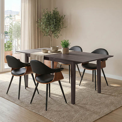 Mabor extendable wood table in walnut color 120-150x80x73.8cm