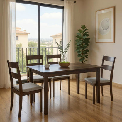 Mabor-Dallan extendable dining table, walnut wood, 120-150x80x73.8cm