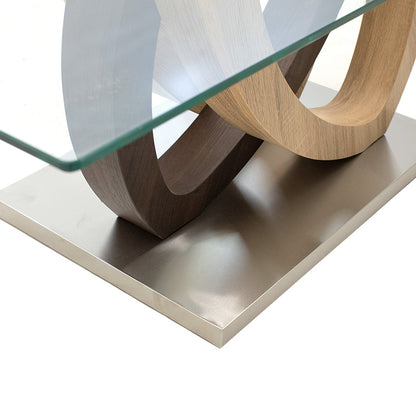 Masai pakoworld sonoma melamine coffee table - glass 120x60x43cm