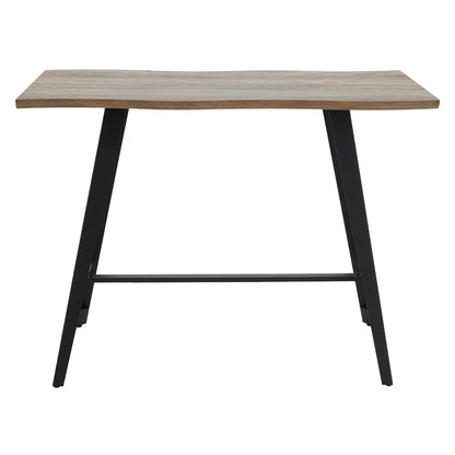 Dining table bar Fortitude pakoworld MDF walnut - black metal legs 140x70x103.5cm