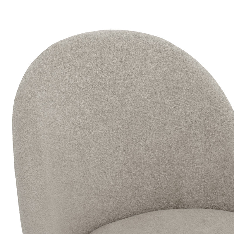 Chair Graceful pakoworld boucle fabric light gray-leg black