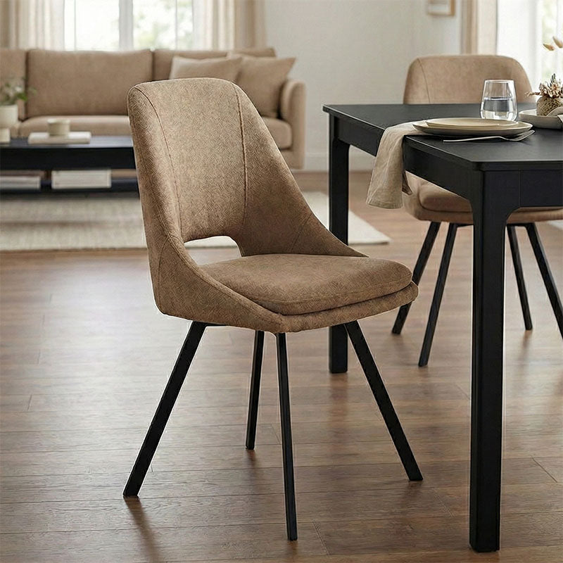 Initiate chair fabric brown-leg black