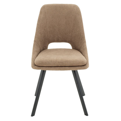 Initiate pakoworld chair bouclé fabric brown-leg black