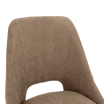 Initiate pakoworld chair bouclé fabric brown-leg black