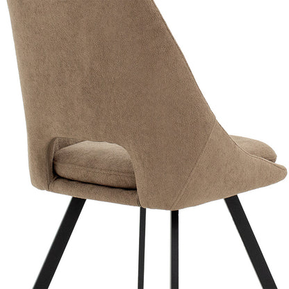 Initiate pakoworld chair bouclé fabric brown-leg black