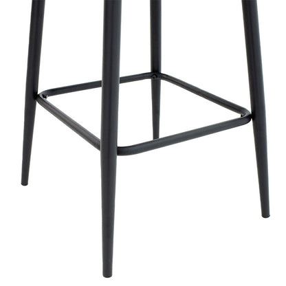 Bar stool Inflame pakoworld PU tan brown-metal black